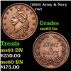 Image 1 : (1863) Army & Navy Civil War Token 1c Grades Select Unc BN