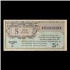 Image 2 : 1946 U.S. Military Payment Certificate MPC 5 Cent Note P# M1A Grades vf++