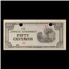 Image 2 : 1942 Philippines Under Japanese (JIM) Occupation 50 Centavo Note P# 105A Grades Choice AU/BU Slider