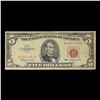 Image 2 : 1963 $5 Red seal United States Note Grades vf+