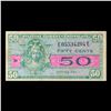 Image 3 : 1954 U.S. Military Payment Certificate MPC 50 Cent Note P# M32A Grades vf++