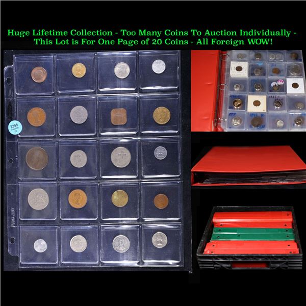 Huge Liifetime Collection - Too Many Coins To Auction Individually - This Lot is For One Page of 20 