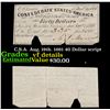 Image 1 : C.S.A. Aug, 19th. 1861 40 Dollar script Grades vf details