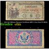 Image 1 : 1951 U.S. Military Payment Certificate MPC 5 Cent Note P# M22A Grades vf+