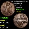 Image 1 : 1847 (CM) Russia 2 Kopeks  C# 145.4 Grades Choice AU/BU Slider
