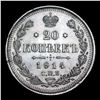 Image 3 : 1914 (SPB BC) Russia 20 Kopeks Silver Y# 22a.1 Grades Choice+ Unc