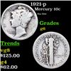 Image 1 : 1921-p Mercury Dime 10c Grades g+