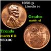 Image 1 : 1956-p Lincoln Cent 1c Grades GEM+ Unc RD
