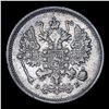 Image 2 : 1899 Russia 10 Kopeks Silver Y# 20a.2 Grades Select Unc