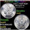 Image 1 : ***Auction Highlight*** 1881-o Morgan Dollar TOP POP! $1 Graded ms67 By SEGS (fc)