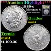 Image 1 : ***Auction Highlight*** 1889-o Morgan Dollar $1 Graded Choice Unc By USCG (fc)