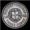Image 3 : 1942 Great Britain 3 Pence KM: 848 Grades Select AU