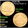Image 1 : 1858 SL Flying Eagle Cent 1c Grades vf++