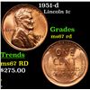 Image 1 : 1951-d Lincoln Cent 1c Grades GEM++ Unc RD