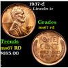 Image 1 : 1937-d Lincoln Cent 1c Grades GEM++ Unc RD