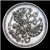 Image 2 : 1915 (BC) Russia 10 Kopeks Silver Y# 20a.3 Grades Select Unc