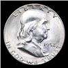 Image 2 : 1952-s Franklin Half Dollar 50c Grades Choice+ Unc