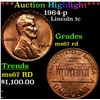 Image 1 : ***Auction Highlight*** 1964-p Lincoln Cent 1c Graded GEM++ Unc RD By USCG (fc)