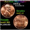 Image 1 : ***Auction Highlight*** 1964-p Lincoln Cent 1c Graded GEM++ Unc RD By USCG (fc)