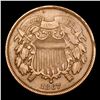 Image 2 : 1867 Two Cent Piece 2c Grades xf+