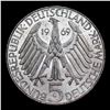 Image 3 : 1969C Germany 5 Deutche Mark Silver KM#?125 Grades Choice Unc
