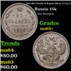 Image 1 : 1916 (BC) Russia 15 Kopeks Silver Y# 21a.3 Grades Select+ Unc