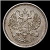 Image 3 : 1916 (BC) Russia 10 Kopeks Silver Y# 20a.3 Grades Select+ Unc