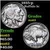 Image 1 : 1935-p Buffalo Nickel 5c Grades Select Unc