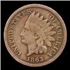 Image 2 : 1863 Indian Cent 1c Grades f, fine