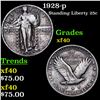 Image 1 : 1928-p Standing Liberty Quarter 25c Grades xf