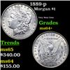 Image 1 : 1889-p Morgan Dollar $1 Grades Choice+ Unc