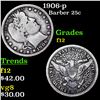 Image 1 : 1906-p Barber Quarter 25c Grades f, fine