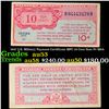 Image 1 : 1947 U.S. Military Payment Certificate MPC 10 Cent Note P# M9A Grades Select AU