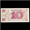 Image 2 : Set of 2 consecutive 1972 Great Britain 5 New pence Military payment Note P# M54A Grades CU