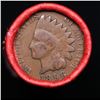 Image 2 : Mixed small cents 1c orig shotgun roll, Wheat Cent, 1896 Indian Cent other end, Coke Wrapper.