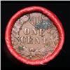 Image 3 : Mixed small cents 1c orig shotgun roll, Wheat Cent, 1896 Indian Cent other end, Coke Wrapper.