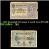 Image 1 : 1917 Imperial Germany 5 mark note P# 56B Grades f, fine