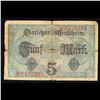 Image 3 : 1917 Imperial Germany 5 mark note P# 56B Grades f, fine