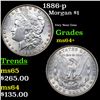 Image 1 : 1886-p Morgan Dollar $1 Grades Choice+ Unc