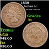 Image 1 : 1859 Indian Cent 1c Grades f+