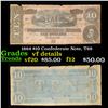 Image 1 : 1864 $10 Confederate Note, T68 Grades vf details