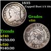 Image 1 : 1835 Capped Bust Half Dime 1/2 10c Grades vf++