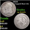 Image 1 : 1833 Capped Bust Dime 10c Grades vg details
