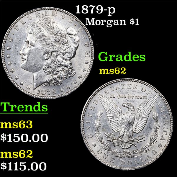 1879-p Morgan Dollar $1 Grades Select Unc