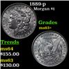 Image 1 : 1889-p Morgan Dollar $1 Grades Select+ Unc