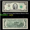 Image 1 : 2003 $2 Green Seal Federal Reseve Note Grades Choice CU