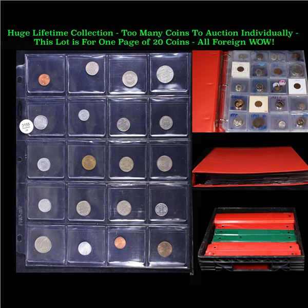 Huge Liifetime Collection - Too Many Coins To Auction Individually - This Lot is For One Page of 20 
