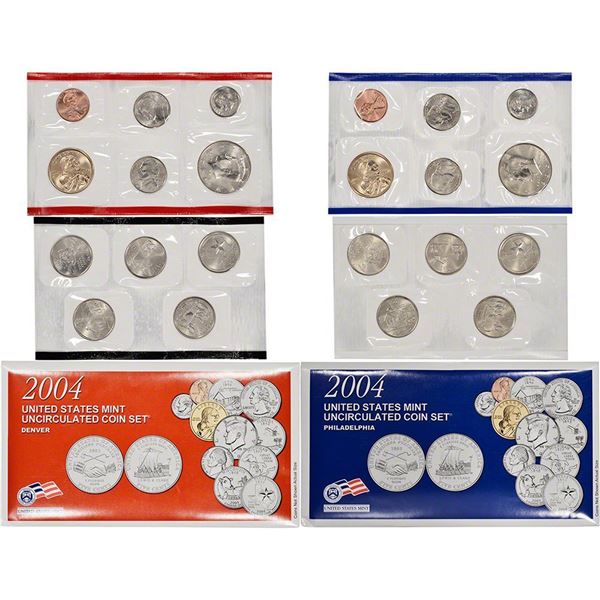 2004 United States Mint Set in Original Government Packaging, 22 Coins Inside