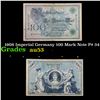 Image 1 : 1908 Imperial Germany 100 Mark Note P# 34 Grades Select AU