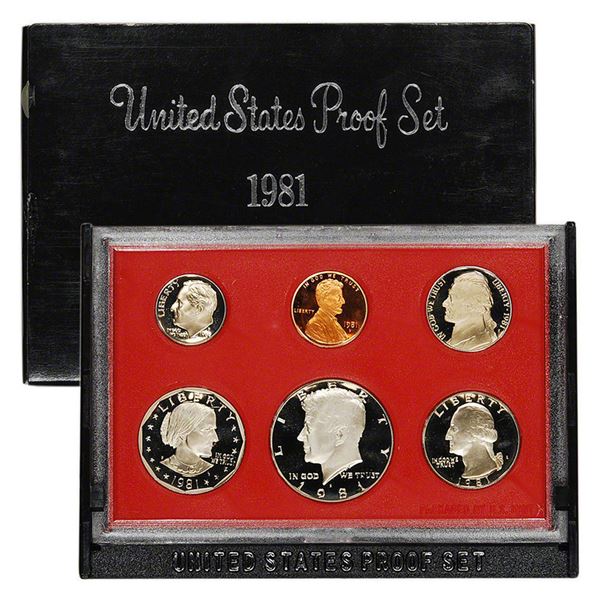 1981 United States Proof Set, 5 Coins Inside!